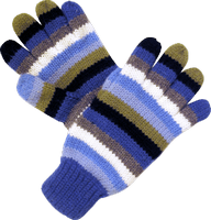 a pair of warm knitted gloves